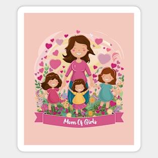 A Colorful Celebration of Motherhood and Daughters Magnet